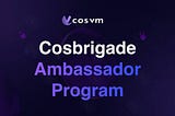 CosVM Launched the Cosbrigade Ambassador Program!