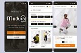 Mobile app design for Modura