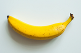 A photo of a single ripe banana