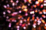Fireworks with bokeh effect