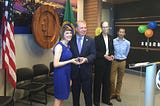 Receiving the 2016 — Seattle Mayor’s LGBT Leaders Award