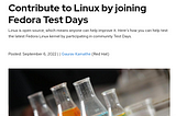 Fedora Test Days