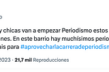 Aprovecha la carrera de Periodismo