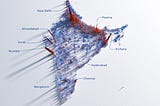 3D Population density map of India