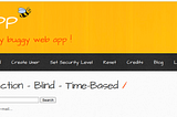 Exploiting Time-based blind SQLi
