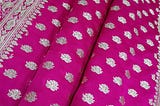 Satin Silk with Fine Zari Work on Border and Pallu with Small Motifs