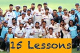 15 Lessons from Team INDIA (Part)