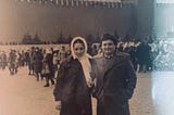 My father and mother in their youth by the Kremlin. I love this photo and it’s always framed in my home.