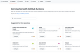 Github actions tab