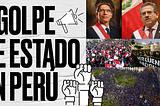 Graphic showing photos of protests in Peru