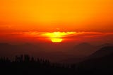 Orange sunset photo