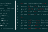 HTML Yazı Etiketleri