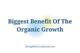 What Is The Biggest Benefit Of The Organic Growth?