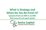 Lessons from an EM in an EM (emerging fund manager in an emerging market): What is strategy and…