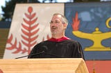 Steve Jobs giving the 2005 Stanford University Commencement Address