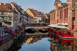 Colmar, town full of beautiful cobblestone-lined streets