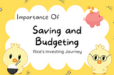 Importance of budgeting and saving