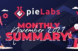 pieLABS monthly summary November 2021