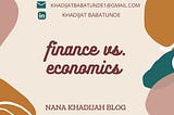 Finance vs. Economics