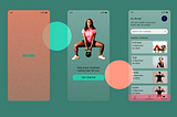 Fitness app screens made with glassmorphic effect
