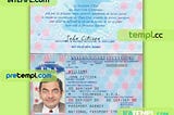 USA passport PSD download template, pre-2007