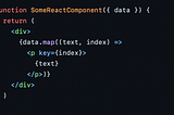 React component with p tags returned from mapped array, with key={index}