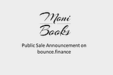 MoniBooks Project Update v3 ~ Token Sale