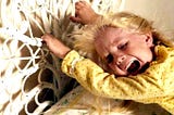 Screenshot of the late Heather O’Rourke as the terrified Carrie Ann in ‘Poltergeist.’