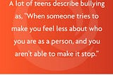What Bullying is and is not. How to identify