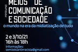 Semiotica Antirracista lança curso sobre meios de comunicação e sociedade