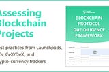 Assessing blockchain projects