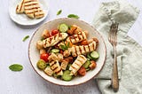 Grilled Halloumi & Tomato Salad