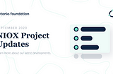 Project Updates — September 2020