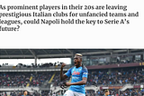 Osimhen Needs To Stay At Napoli At All Costs