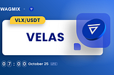 Velas (VLX) Now Available on Wagmix — October 25 Listing!