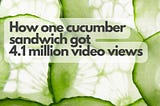 Sliced cucumber — ready to be made into sandwiches