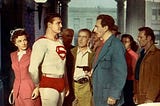 Photo of George Reeves in the movie Superman & The Mole Men 1951