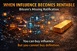 Why People Quietly Leave Bitcoin (Part 3): When Influence Becomes Rentable