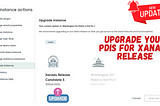 ServiceNow XANADU Upgrade Available in PDI