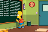 Bart simpson chalk board