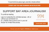 A guerrilla test of ad-free: Let subscribers leave their ad blockers on