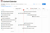 Content Calendar Template in Notion, 2024