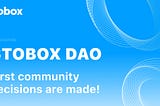 🚀 Stobox DAO | 1-St Decision List | Sept 2022