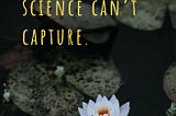 “Spirituality is a space where science can’t capture”.