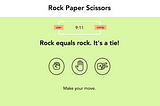 JavaScript: Rock, Paper, Scissors Game