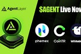 $AGENT token on three major exchanges: Phemex in Europe, Turkey’s government-backed CoinTR, and WhiteBit, a European exchange that complies with the Markets in Crypto-Assets (MiCA) regulations.