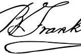 Image of signature of Benjamin Franklin