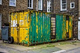 Old shipping container