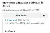 Even though a vaccine is available, measles still poses a risk in many parts of the world…