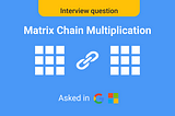 Matrix chain multiplication using Dynamic Programming